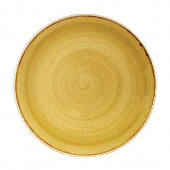 Churchill Stonecast Round Coupe Plate Mustard Seed Yellow 260mm (Pack of 12) - Click to Enlarge
