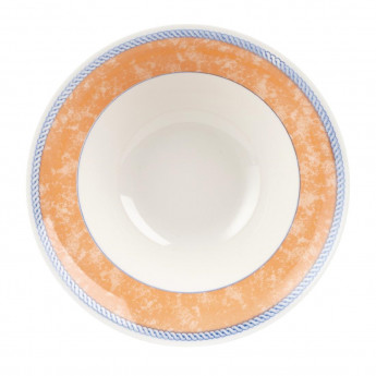 Churchill New Horizons Marble Border Salad Bowls Orange 172mm (Pack of 12) - Click to Enlarge