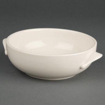 Olympia Ivory Handled Soup Bowls 425ml 15oz (Pack of 12) - Click to Enlarge