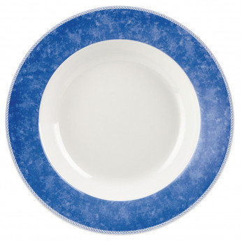 Churchill New Horizons Marble Border Pasta Plates Blue 300mm (Pack of 12) - Click to Enlarge
