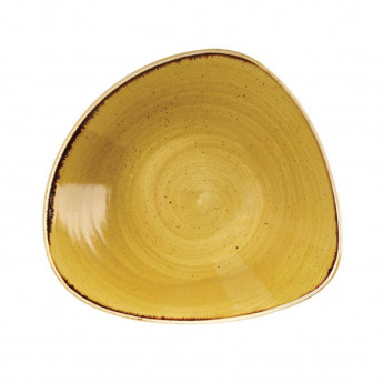 Churchill Stonecast Triangle Bowl Mustard Seed Yellow 229mm (Pack of 12) - Click to Enlarge