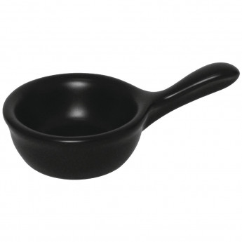 Olympia Mediterranean Pan Shape Miniature Bowls Black 115 x 68mm (Pack of 12) - Click to Enlarge