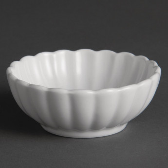 Olympia Ribbed Miniature Dishes 80mm (Pack of 12) - Click to Enlarge