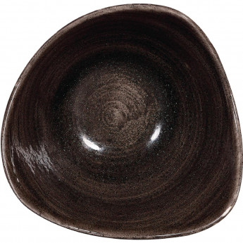 Churchill Stonecast Patina Triangular Bowls Black 153mm (Pack of 12) - Click to Enlarge