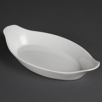 Olympia Whiteware Oval Eared Dishes 289mm (Pack of 6) - Click to Enlarge