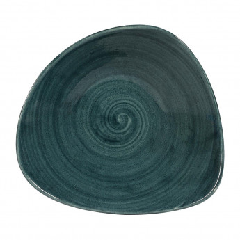 Churchill Stonecast Patina Triangular Bowls Rustic Teal 21oz 235mm (Pack of 12) - Click to Enlarge