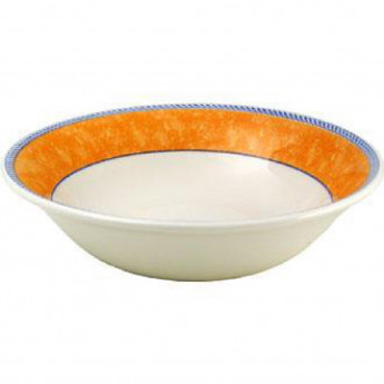 Churchill New Horizons Marble Border Oatmeal Bowls Orange 150mm (Pack of 24) - Click to Enlarge