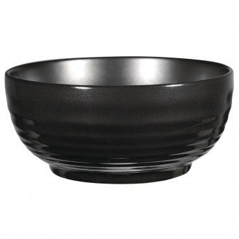 Art de Cuisine Black Glaze Ripple Bowls Large (Pack of 4) - Click to Enlarge