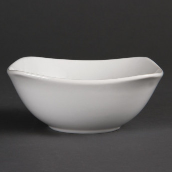 Olympia Whiteware Rounded Square Bowls 140mm (Pack of 12) - Click to Enlarge