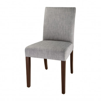 Bolero Chiswick Dining Chairs Charcoal Grey (Pack of 2) - Click to Enlarge