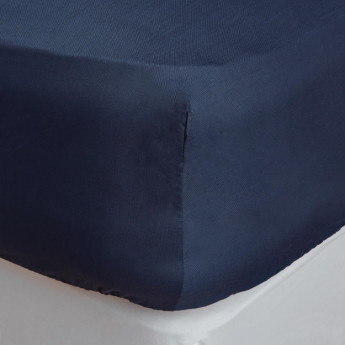 Essentials Temir Fitted Sheet Navy - Click to Enlarge