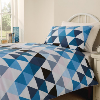 Mitre Essentials Geo Housewife Pillowcase Blue - Click to Enlarge