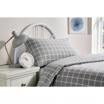Mitre Essentials Stirling Pillowcase Grey 48 x 75cm - Click to Enlarge
