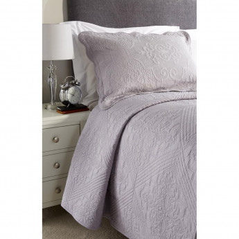 Mitre Luxury Isabella Quilted Zipped Pillow Cover Grey - Click to Enlarge
