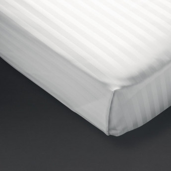 Mitre Comfort Satin Flat Sheets White - Click to Enlarge