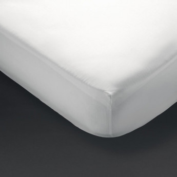 Mitre Comfort Percale Fitted Sheet White - Click to Enlarge