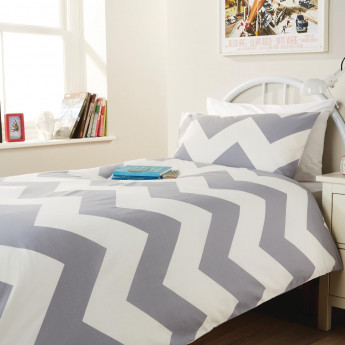 Mitre Essentials New York Duvet Cover Grey Single - Click to Enlarge