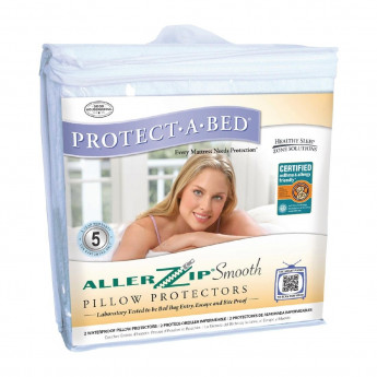 Mitre Comfort Allerzip Smooth Pillow Protector (Pack of 2) - Click to Enlarge