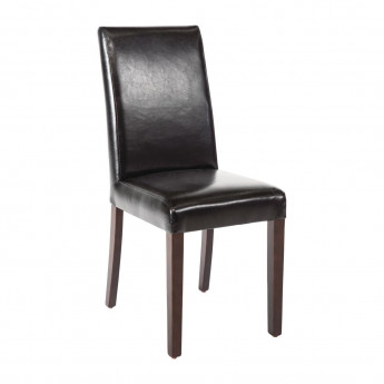 GF954 - Bolero Faux Leather Dining Chair Black (Box 2) - Click to Enlarge