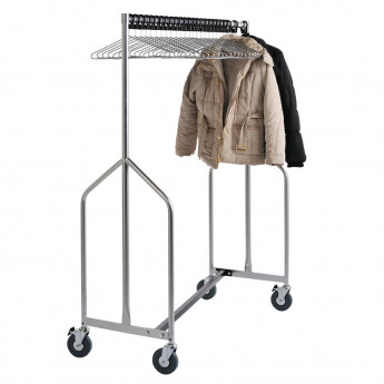Heavy Duty Z Garment Rail With 25 Anti Theft Hangers - Click to Enlarge