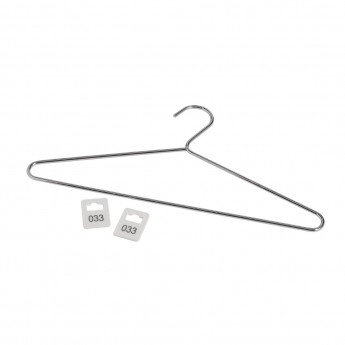 Chrome Plated Steel Hangers with Tags (Pack of 50) - Click to Enlarge