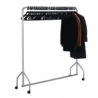 Metal Garment Rail with Hangers - Click to Enlarge