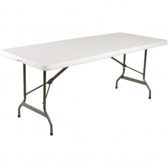 Bolero Rectangular Centre Folding Table 6ft White - Click to Enlarge