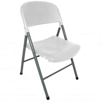 Bolero Foldaway Utility Chairs White (Pack of 2) - Click to Enlarge