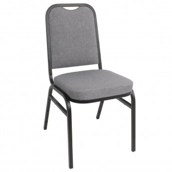 Bolero Square Back Banquet Chairs Black & Grey (Pack of 4) - Click to Enlarge