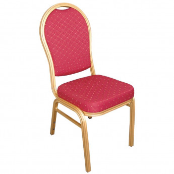 Bolero Arched Back Banquet Chairs Red & Gold (Pack of 4) - Click to Enlarge