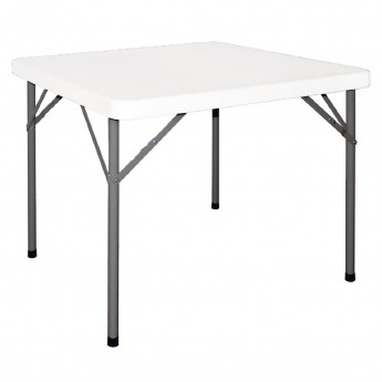 Bolero PE Square Folding Table 3ft White (Single) - Click to Enlarge