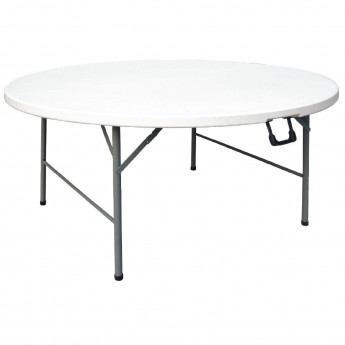 Bolero Round Centre Folding Table White 5ft (Single) - Click to Enlarge