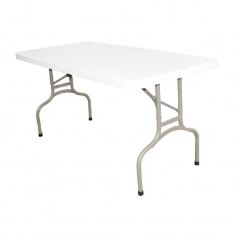 Bolero PE Rectangular Folding Table White 5ft (Single) - Click to Enlarge