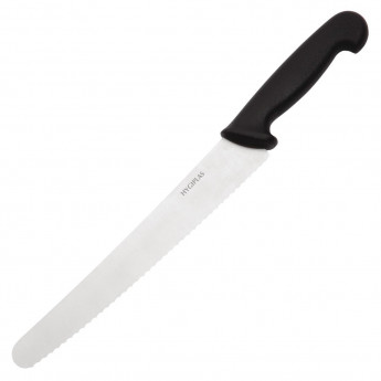 Hygiplas Serrated Pastry Knife Black 25.5cm - Click to Enlarge