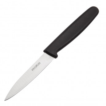 Hygiplas Straight Blade Paring Knife Black 7.5cm - Click to Enlarge