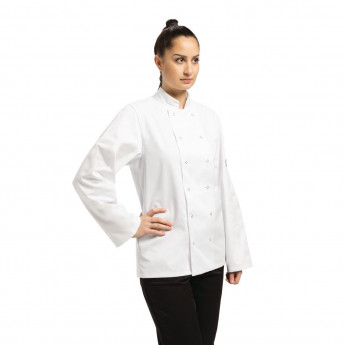 Whites Vegas Unisex Chefs Jacket Long Sleeve White - Click to Enlarge