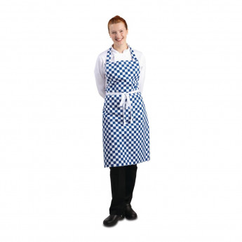 Whites Bib Apron Blue And White Check - Click to Enlarge