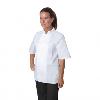 Whites Boston Unisex Chefs Jacket short-sleeve White - Click to Enlarge