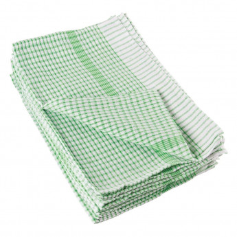 Vogue Wonderdry Tea Towels Green (Pack of 10) - Click to Enlarge