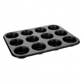 Vogue Carbon Steel Non-Stick Muffin Tray 12 Cup - Click to Enlarge