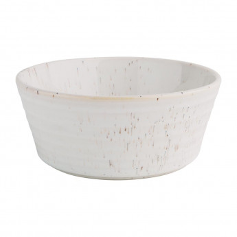 Olympia Cavolo Flat Round Bowls White Speckle 143mm (Pack of 6) - Click to Enlarge