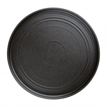 Olympia Cavolo Textured Black Flat Round Plates 270mm (Pack of 4) - Click to Enlarge