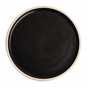 Olympia Canvas Flat Round Plate Delhi Black 250mm (Pack of 6) - Click to Enlarge