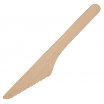 Fiesta Green Biodegradable Disposable Wooden Knives (Pack of 100) - Click to Enlarge