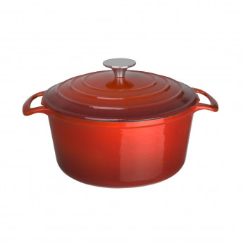 Vogue Red Round Casserole Dish 3.2Ltr - Click to Enlarge