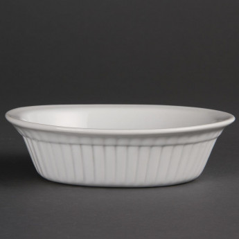 Olympia Whiteware Oval Pie Dishes 170mm (Pack of 6) - Click to Enlarge
