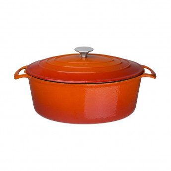 Vogue Orange Oval Casserole Dish 6Ltr - Click to Enlarge