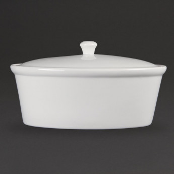 Olympia Whiteware Oval Casserole Dish 2.2Ltr - Click to Enlarge