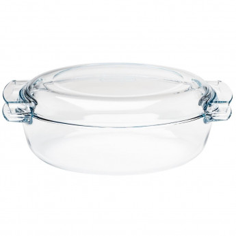 Pyrex Oval Glass Casserole Dish 4.5Ltr - Click to Enlarge
