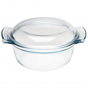 Pyrex Round Glass Casserole Dish 3.5Ltr - Click to Enlarge